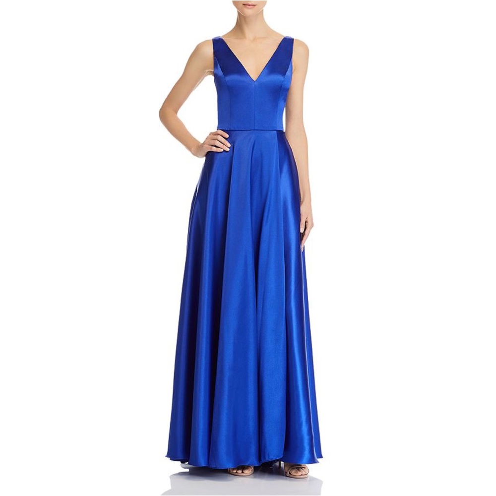 Bloomingdales Sapphire Blue Charmeuse gown